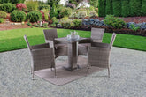 Aminta Patio Bistro Set Model Fm80004Gy-5Pc-06Gy-Chair By Furniture Of America
